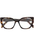 Prada Eyewear очки в круглой оправе, коричневый - фото