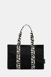 Хлопковая сумка DKNY, черный - фото