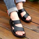 EGCHI Пляжные шлепанцы мужские черные - фото 4