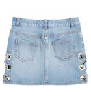 Юбка из денима с кружевом Chloé Kids, Bleach - фото 4