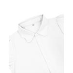 Детская блузка с пуговицами и пышными рукавами, воротник-стойка, школьная форма Elitechoice, White - фото 2