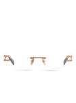 Прямоугольные очки Balmain Eyewear, золотой - фото
