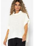 Свитер-жилет SASSYCLASSY Pullunder mit Turtleneck, белый - фото