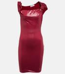 Мини-платье Cassie из джерси The Attico, Wine Red - фото