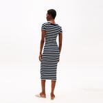 Хлопковое платье миди Tommy Hilfiger, синий - фото 5