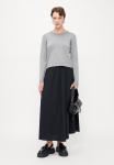 Джемпер Vero Moda Tall VMSILJE O NECK, Medium Grey Melange/Mottled Grey - фото 2