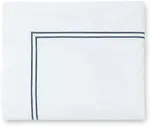 Простыня SFERRA Grande Hotel White/Cadet - Full /Queen Flat 96x114 - фото