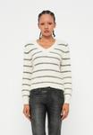 Джемпер Vero Moda VMAWESOME STRIPE , Birch/Silver Coloured/Off-White - фото