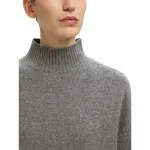 Свитер Selected Cille Cashmere high neck, серый - фото 5