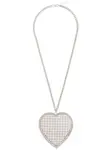 Колье с подвеской в форме сердца Givenchy, металлик - фото