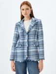 Блейзер Koton, цвет Blue/Navy/Light blue - фото