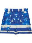 MSGM шорты с принтом, синий - фото