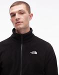 Флисовая кофта на молнии North Face Glacier 100 черного цвета - фото 3