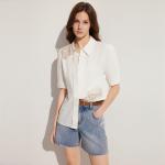 ELLE Рубашка Women's White Lapel Moderate - фото 5