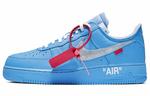 Кроссовки Nike Air Force 1 Low Off-White Mca University Blue - фото