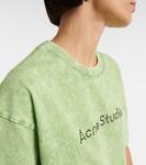 Футболка Exford Face из хлопкового джерси Acne Studios, Bright Green - фото 5