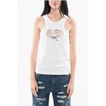 Хлопковая майка с вырезом крючком Stella Mccartney, White - фото