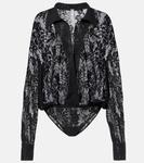 Оверсайз боди Norma Kamali, черный - фото