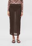 Юбка Gina Tricot SHEER MIDI SKIRT, Java /Brown - фото 3