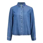 Рубашка с длинным рукавом Object Frame, синий - фото