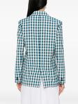 Пиджак в клетку гингем Forte Forte, синий - фото 4