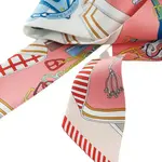 HERMES Шелковый  шарф Pink - фото 6