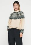 Джемпер YAS YASLIR PULLOVER, Birch/Ponderosa Pine/Off-White - фото 4