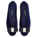 Балетки Vara Velvet Ferragamo, синий - фото 6