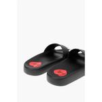 Резиновые шлепанцы LOVE с логотипом Moschino, Black - фото 2