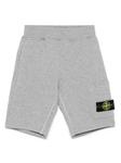 Stone Island Junior шорты с нашивкой Compass, серый - фото
