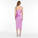 Платье Carmel из шелка в цвете азалии Amanda Uprichard, Azalea - фото 4