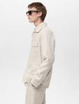 Рубашка Umbria Linen Regular Fit Mango, Natural Beige - фото 7