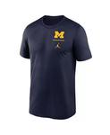 Футболка мужская Navy Michigan Wolverines Primary Logo Legend Performance Jordan - фото 2