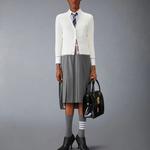 Кардиган с V-образным вырезом THOM BROWNE, белый - фото 5