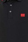 Хлопковая рубашка-поло Hugo, черный - фото 5