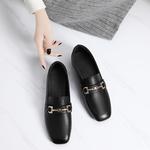 Лоферы женские черные с золотистым шелковым кроликом - фото 10