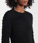 Мини-платье с рюшами Rotate, Black Comb - фото 4