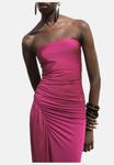 Платье Mango DRAPED STRAPLESS , Pink - фото 2