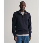 Свитер Gant Sacker Rib Half Zip, синий - фото
