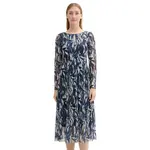 Платье Tom Tailor Printed Mesh midi, синий - фото