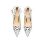 Ainer-cat Ainer cat Slim Heel High Heels 8cm Women's Silver - фото 12