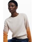 Женский свитер с градиентным рисунком Desigual, Medium beige - фото 4