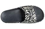 Шлепанцы женские черные/зебровый принт Crocs - фото 3