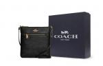 COACH Rowan Cross Grain Leather Document Bag, Shoulder Bag, Crossbody Bag Mini Women's Black - фото 6