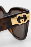 Солнцезащитные очки Gucci, коричневый - фото 3