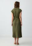 Платье-рубашка CUT SHORT SLEEVE MIDI Jimmy Key, хаки - фото 3
