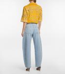 Джинсы luna с завышенной талией и бочонками Agolde, синий - фото 3