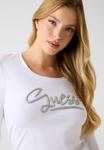 Топ Guess MIT LOGO-STRASSSTEINEN, Weiß/White - фото 4
