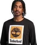 Мужская футболка с длинным рукавом Timberland Stack Logo, Black - фото 3