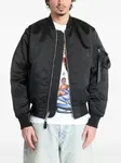 Бомбер на молнии Alpha Industries, черный - фото